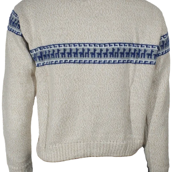 Women’s Design Round Neck Sweater – Adult Alpaca - Image 3