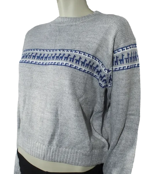 Women's Design Round Neck Sweater – Adult Alpaca